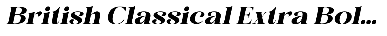 British Classical Extra Bold Italic image
